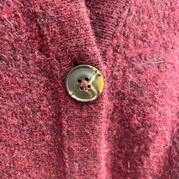 Madewell Merino Wool/Alpaca Cardigan Sweater, Maroon, Size Small - Picture 5 of 6